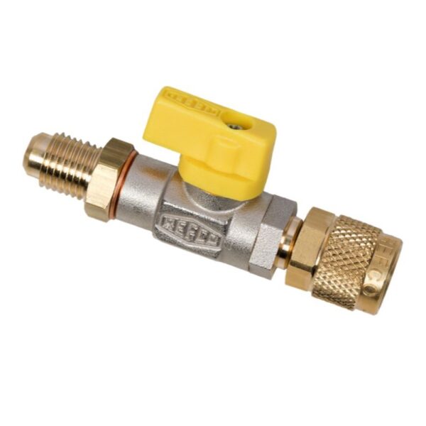 Palloventtiili REFCO CA-1/4 SAE-Y 1/4″ SAE keltainen uros-naaras 4493738