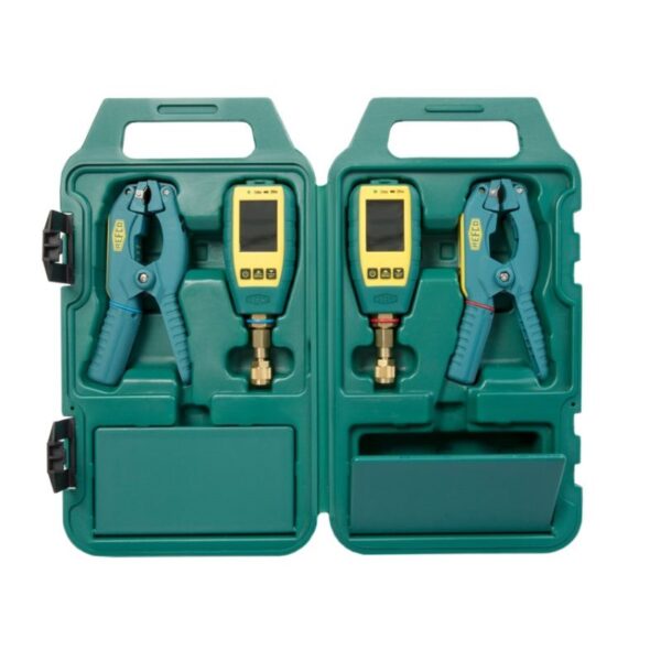 Paine- ja lämpötilamittari REFCO TAP-DOUBLE-SET (2 x 1/4″ adapteri naaras, USB-kaapeli, kotelo)