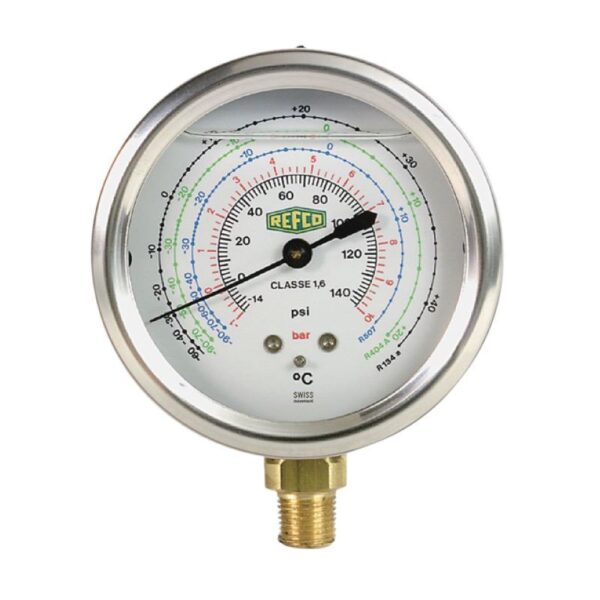 Painemittari REFCO MR-300-DS R404A/R134A/R22 korkeapaine Ø68mm 1/4″ SAE 7648601