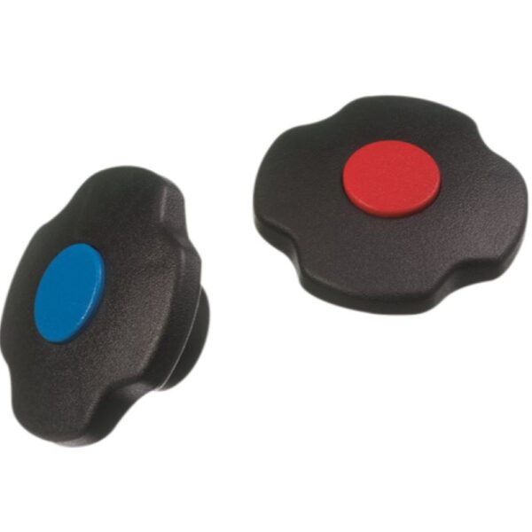 Painemittarisarjan nupit REFCO M2-7-SET 2-tie sininen ja punainen