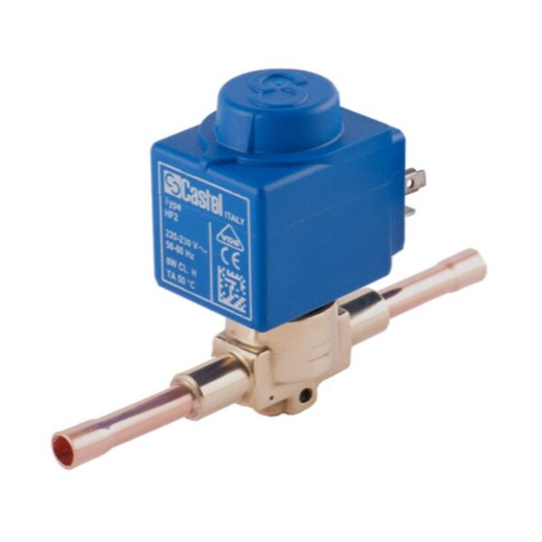 Magneettiventtiili CASTEL 1028/2A6 juotettava 1/4″ kela 230Vac
