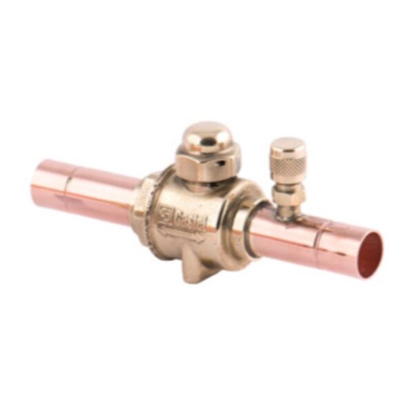 Palloventtiili CASTEL 6570/M18A 18mm huoltoyhteellä