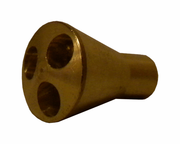 Nestejakaja: tulo Ø3/8″ - lähdöt 3 x Ø1/4″