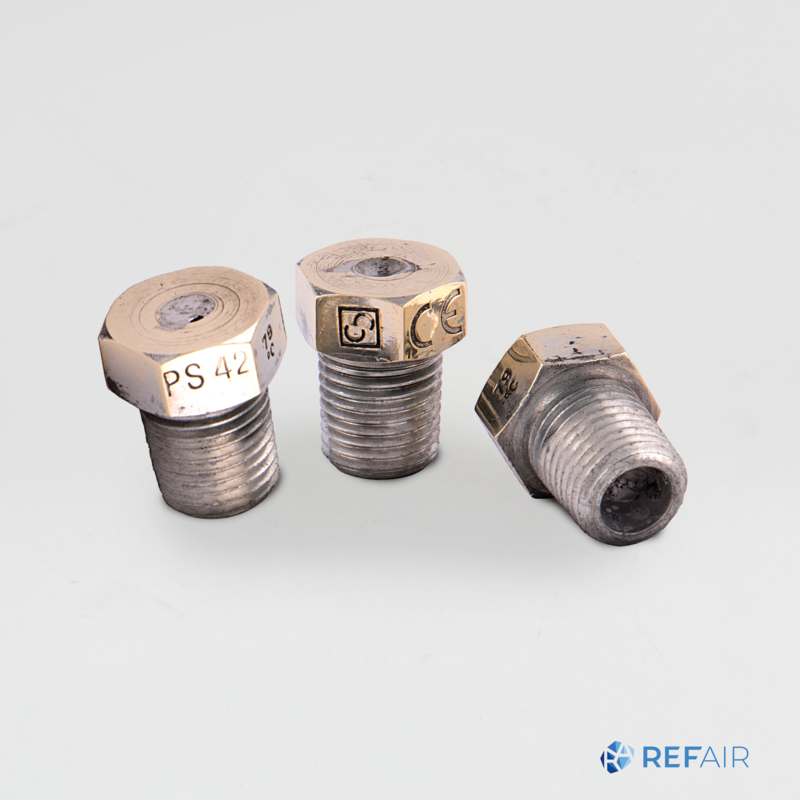 Sulava tulppa CASTEL 3082/2C ¼” NPT kierre, sulamislämpötila 138°C