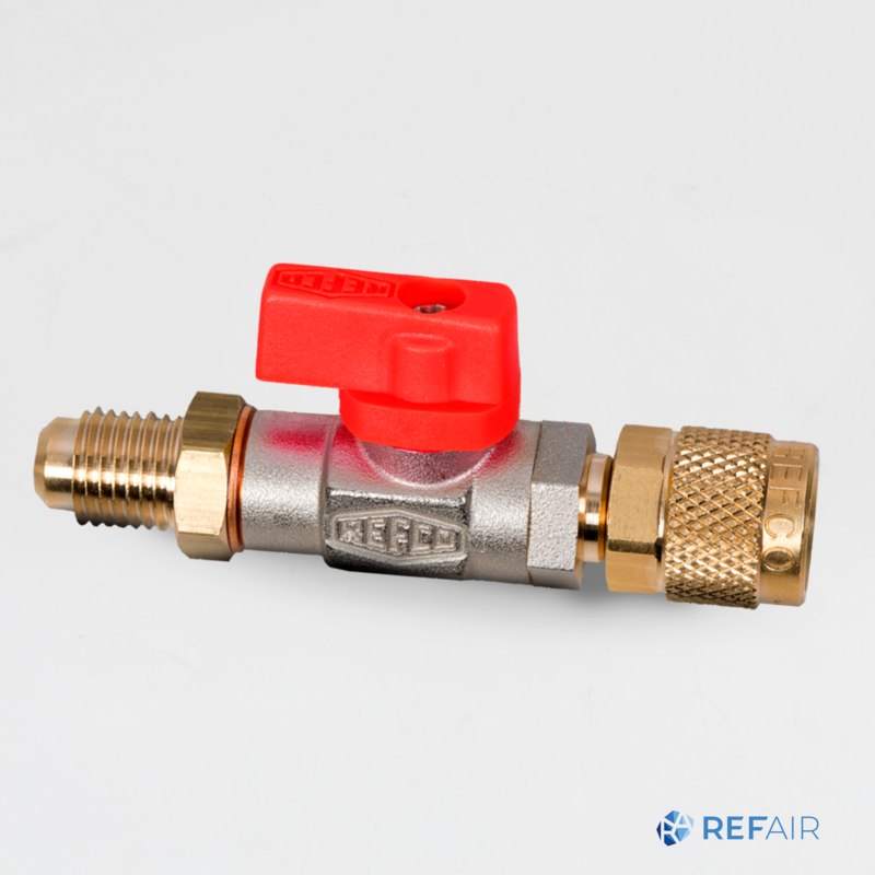 Palloventtiili REFCO CA-1/4 SAE-R 1/4″ SAE punainen uros-naaras 4493533