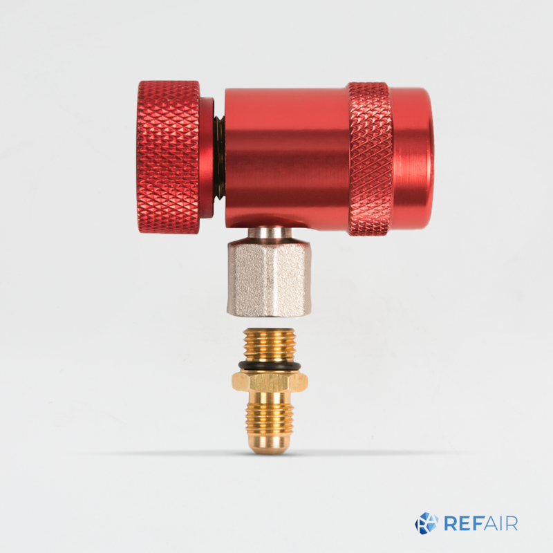 Huoltoventtiili REFCO RC-1234YF-R Auto 1/4″ SAE punainen korkeapaine 4687053