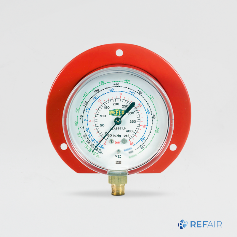 Painemittari REFCO M2-386-DS R22/R404A/R134A korkeapaine Ø 80 mm 1/4″ SAE