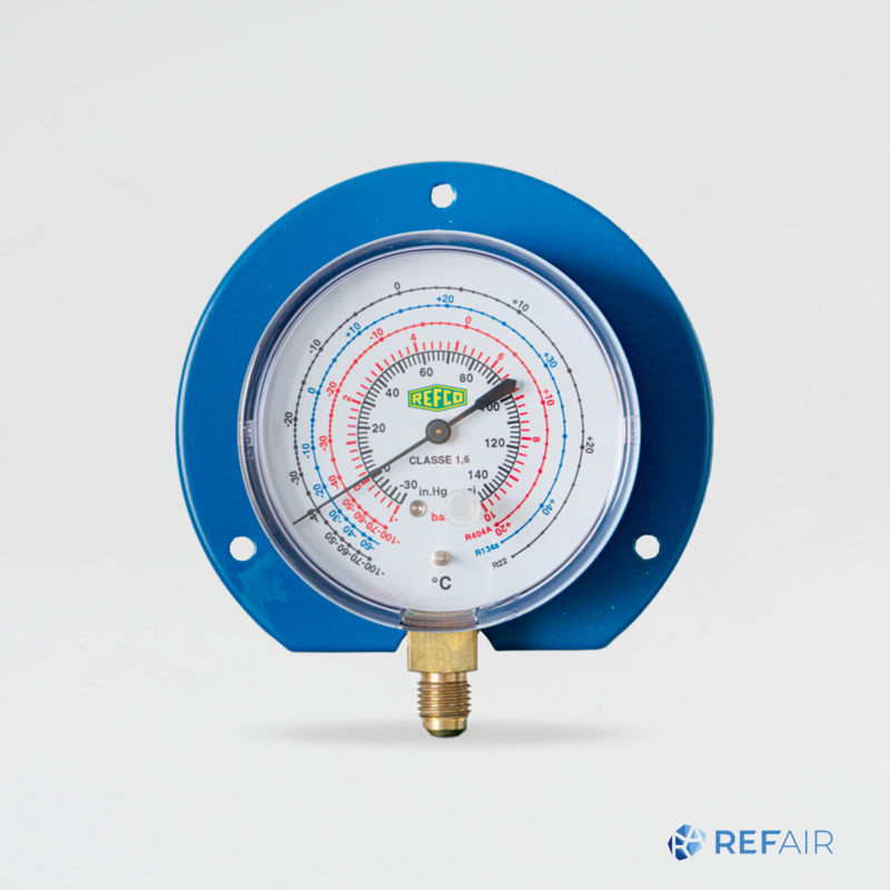 Painemittari REFCO M2-286-DS R22/R404A/R134A matalapaine Ø80 mm 1/4″ SAE