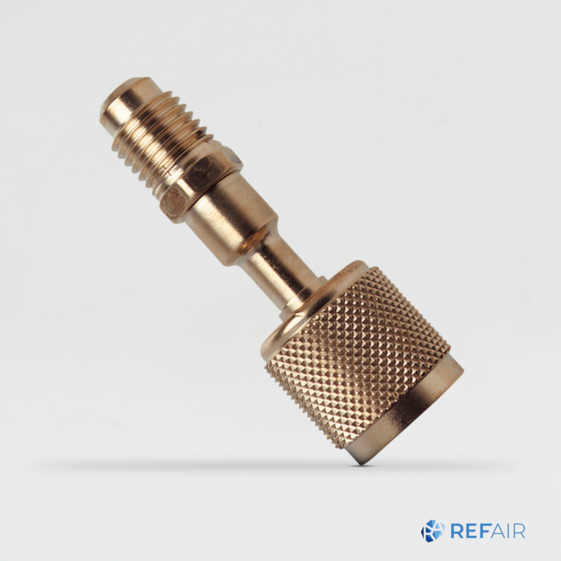 Adapteri REFCO R410A (1/2 UNF)-1/4 SAE QC-S410A 4687095 (myyntierä 2 kpl = yksi pakkaus)